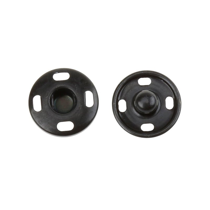 COTOWIN Sew-On Snaps,Black Press Buttons,Pack of 10,15mm - Image 2